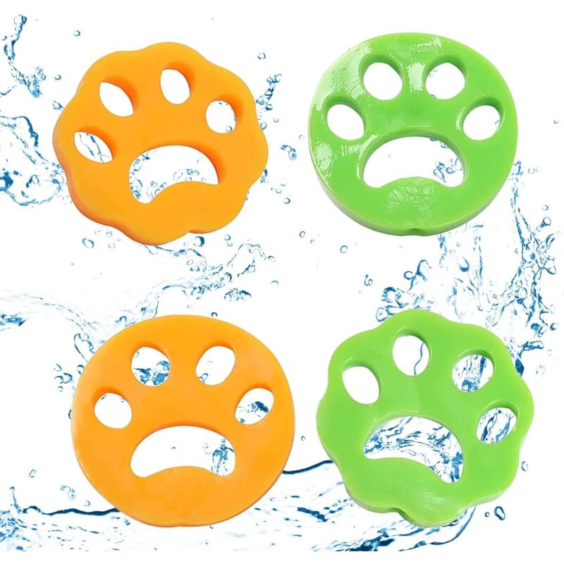 foto del prodotto pallina cattura peli per lavatrice, lavabile e riutilizzabile, per la pulizia dei peli di animali, 4 pezzi