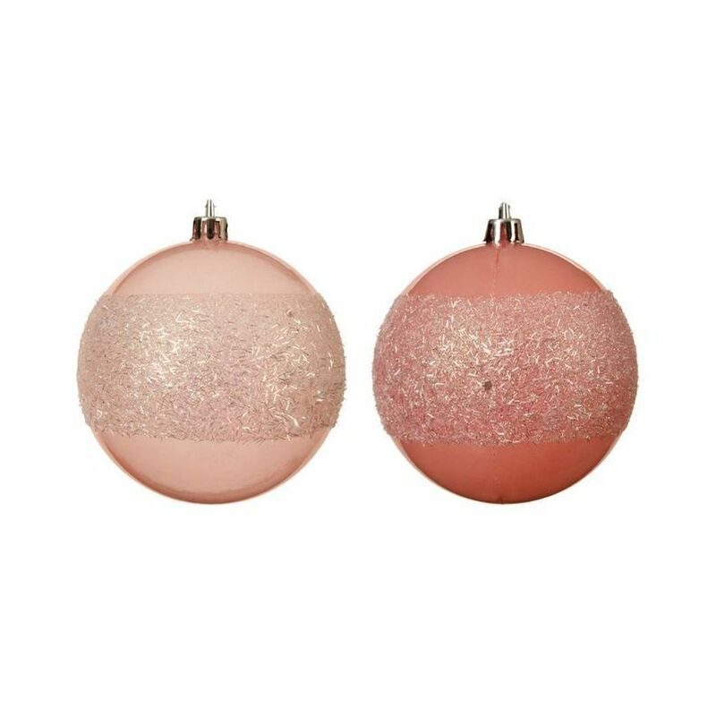 foto del prodotto pallina da appendere rosa dim 8 cm pezzo singolo