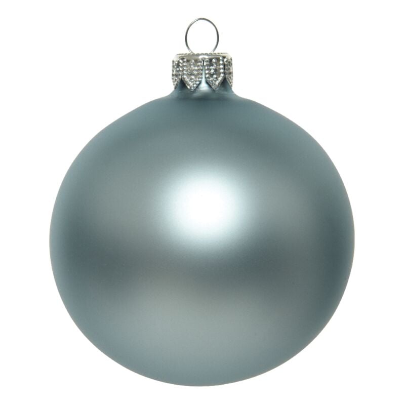 foto del prodotto pallina di natale azzurra opaca 8 cm