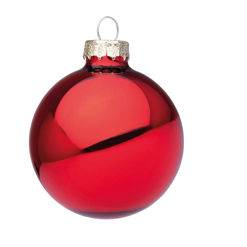 foto del prodotto pallina di natale colore rosso granata lucido 6 cm