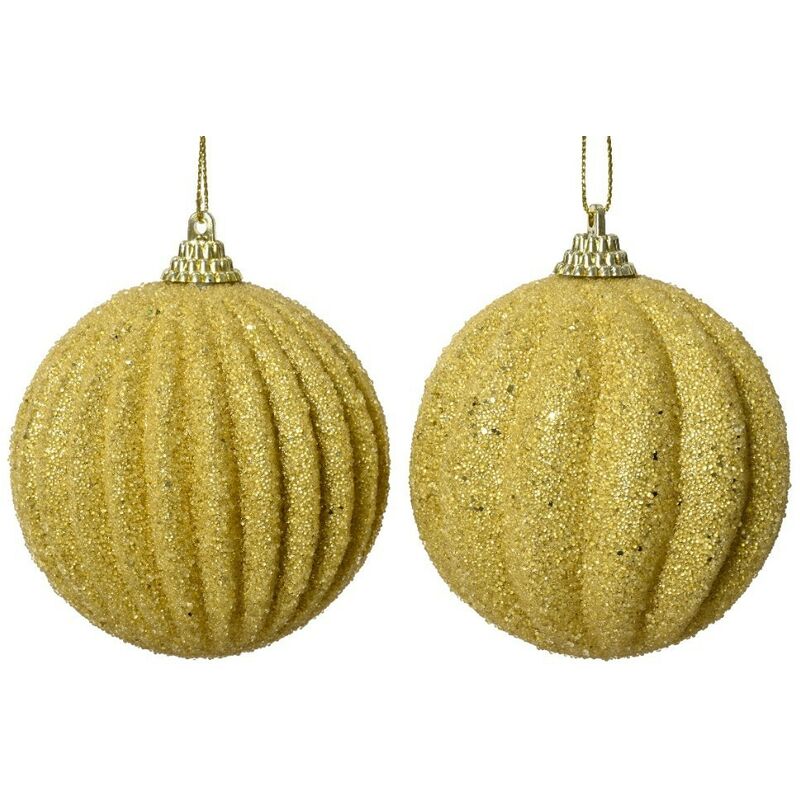 foto del prodotto pallina di natale da appendere in eva color oro pezzo singolo