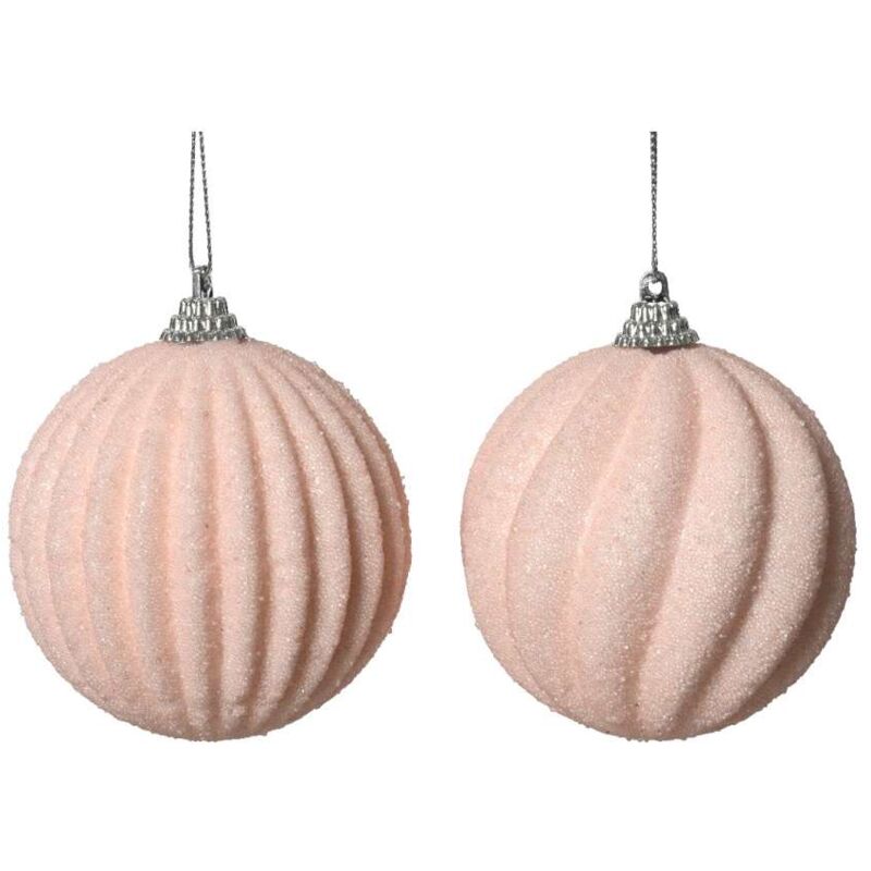 foto del prodotto pallina di natale da appendere in eva colore rosa pezzo singolo