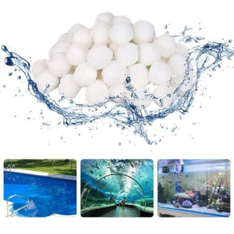 foto del prodotto pallina filtrante per piscina da 1000 g, pallina filtrante per piscina all aperto, filtro in fibra adatto per filtro a sabbia per piscina