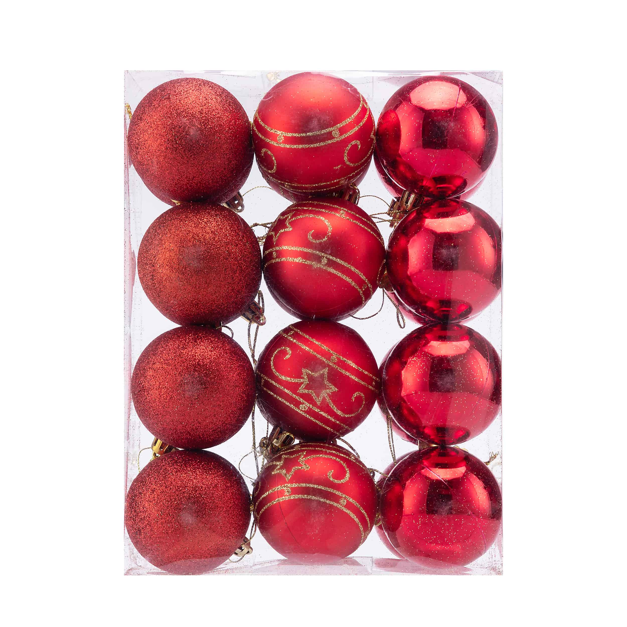 foto del prodotto palline di natale 24 rosso