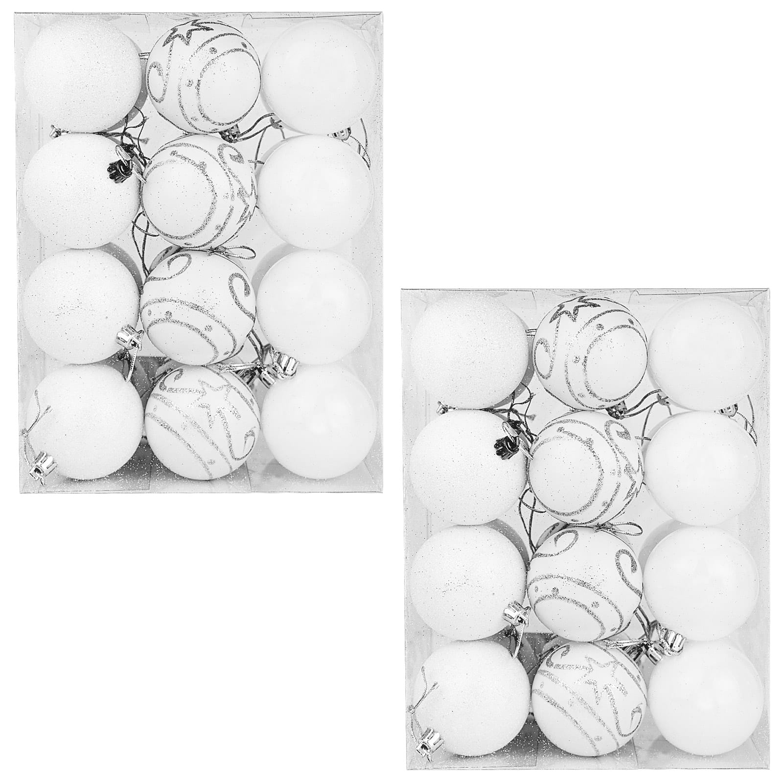 foto del prodotto palline di natale 48 bianco