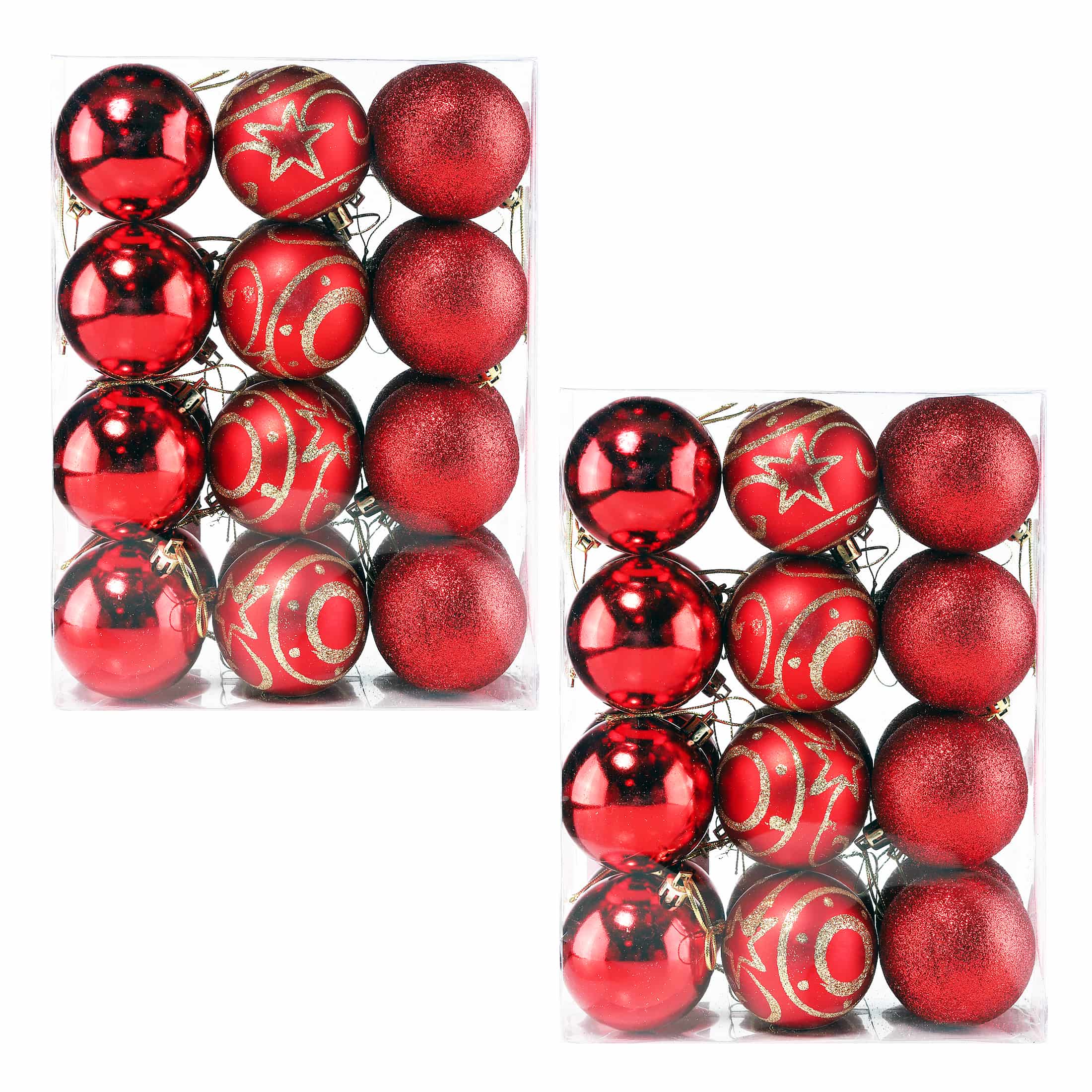 foto del prodotto palline di natale 48 rosso