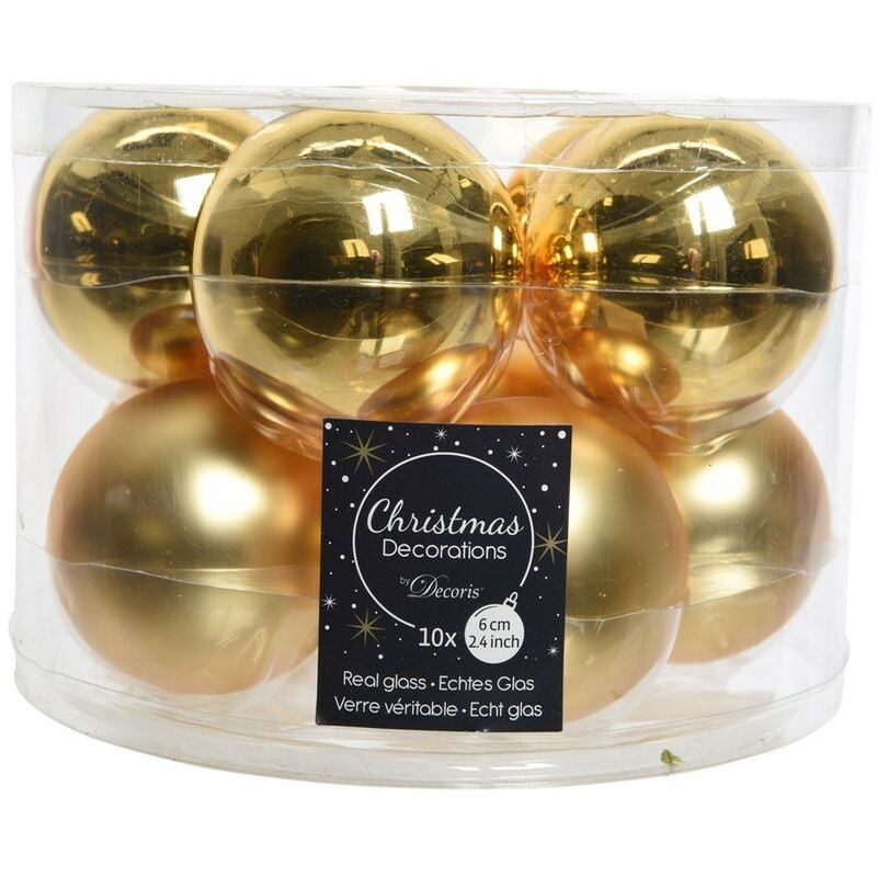 foto del prodotto palline di natale in vetro diam 6 cm set di 10