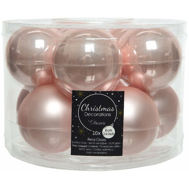 foto del prodotto palline di natale in vetro diam 6 cm set di 10