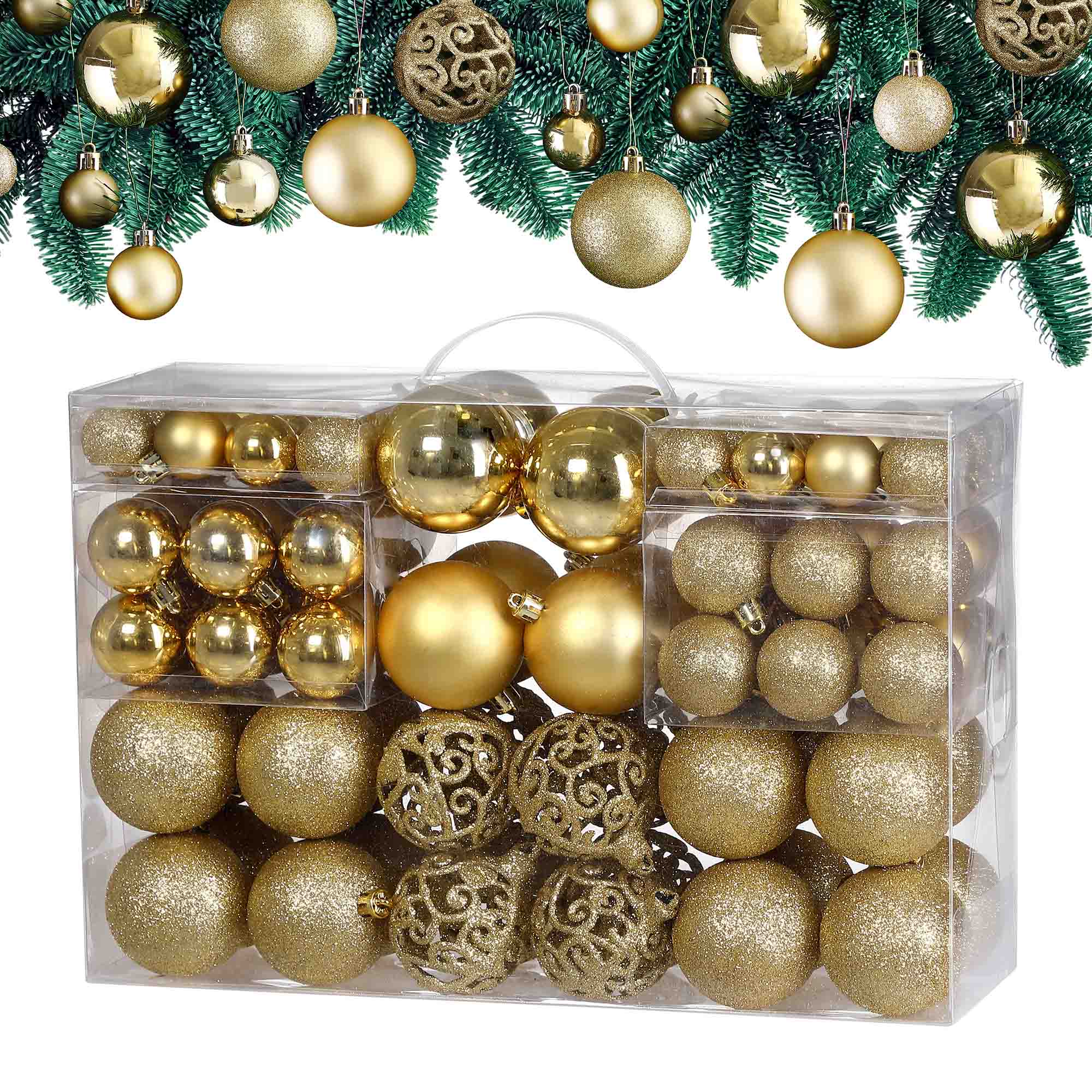 foto del prodotto palline di natale set da 100 oro