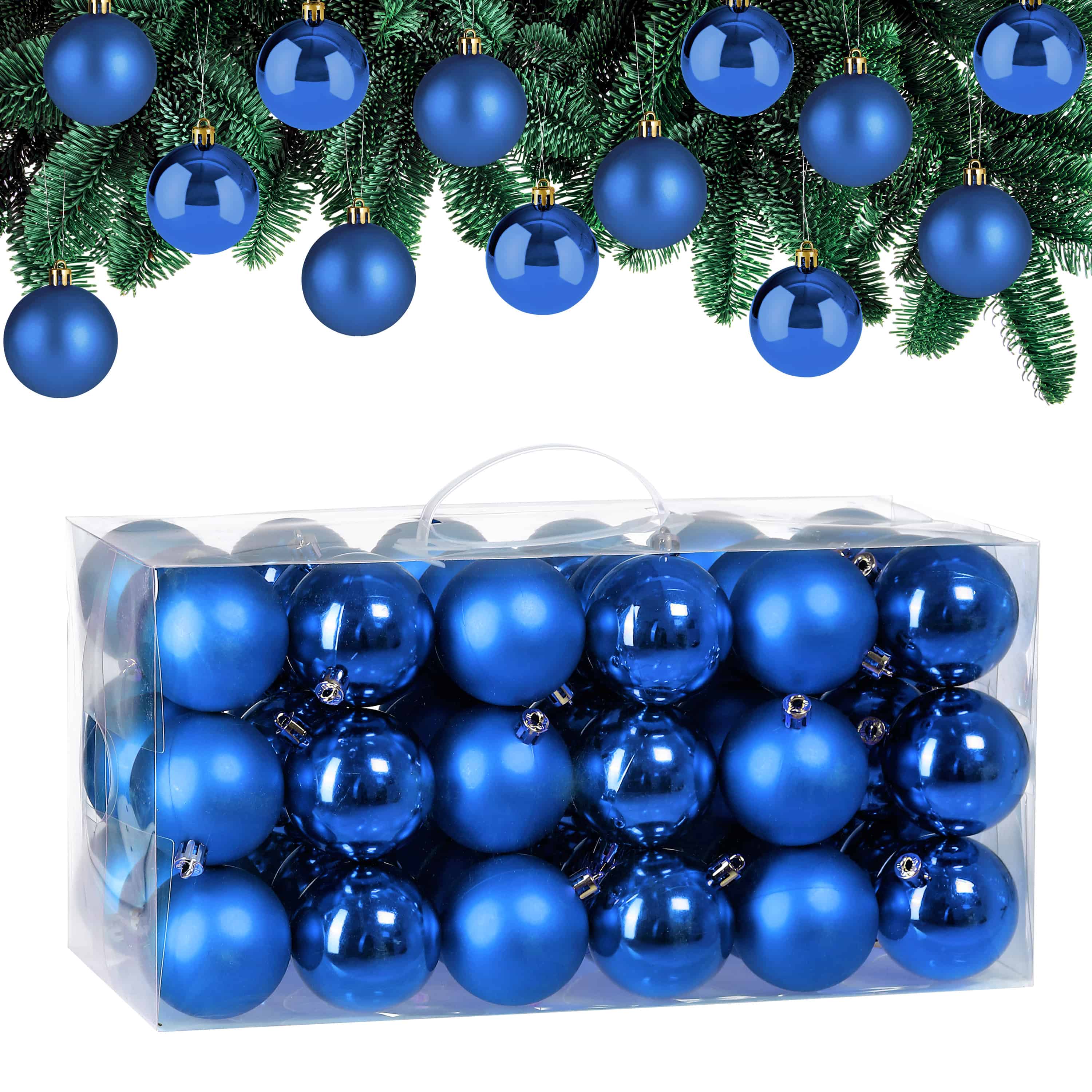foto del prodotto palline di natale set da 54 blu