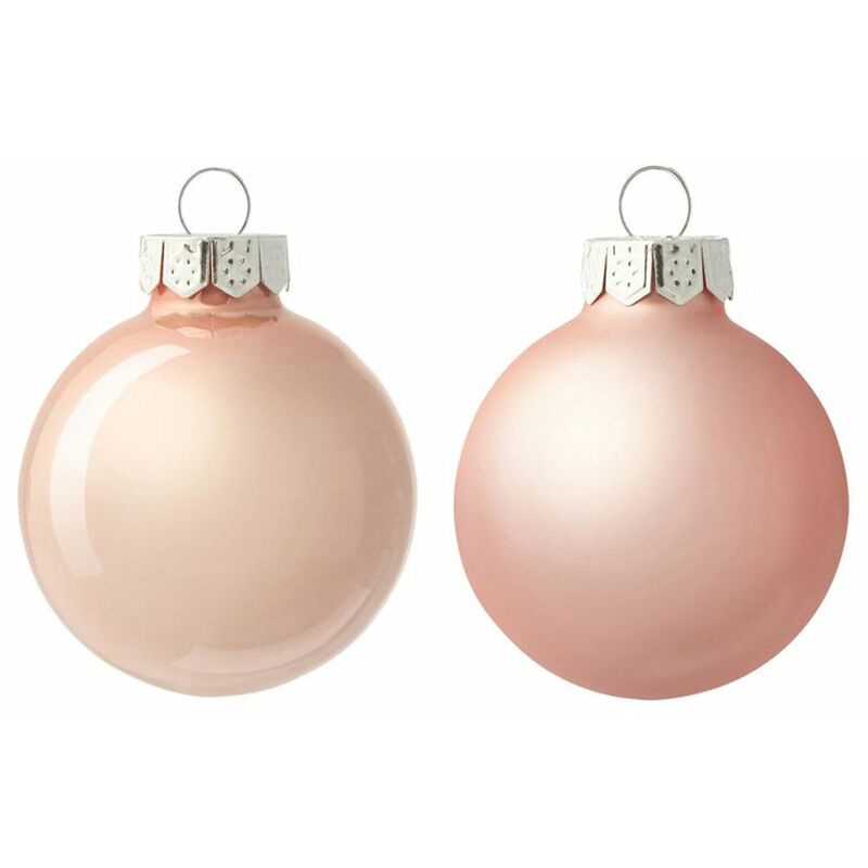 foto del prodotto palline in vetro per albero di natale rosa blush decorazione natalizia 4 palline da 10 cm