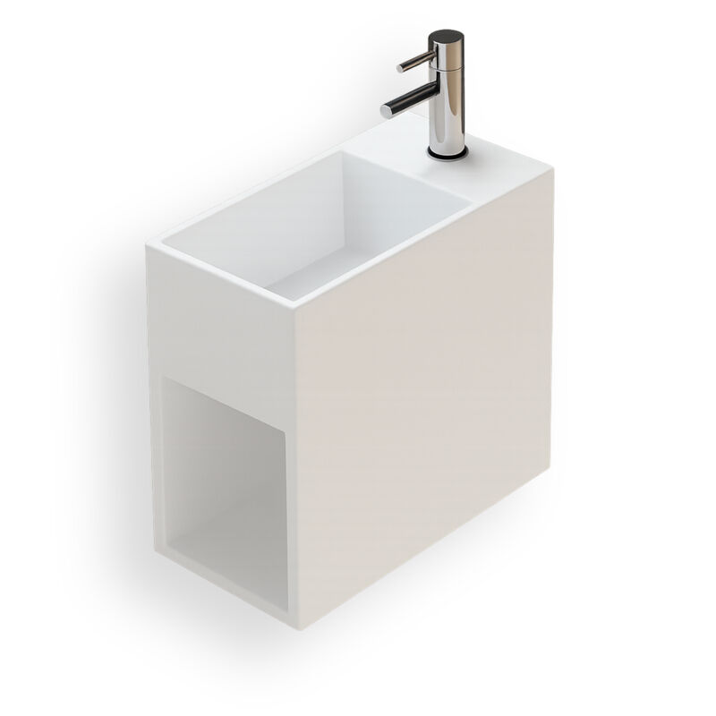 foto del prodotto palma d - lavamani rettangolare sospeso - lavabo