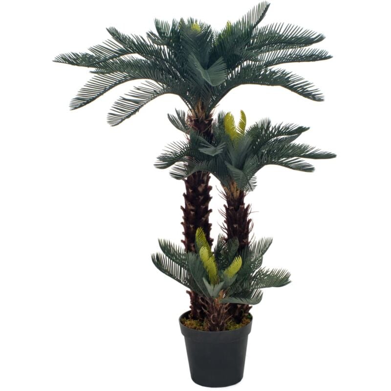 foto del prodotto palma di cycas artificiale con vaso verde 125 cm vidaxl