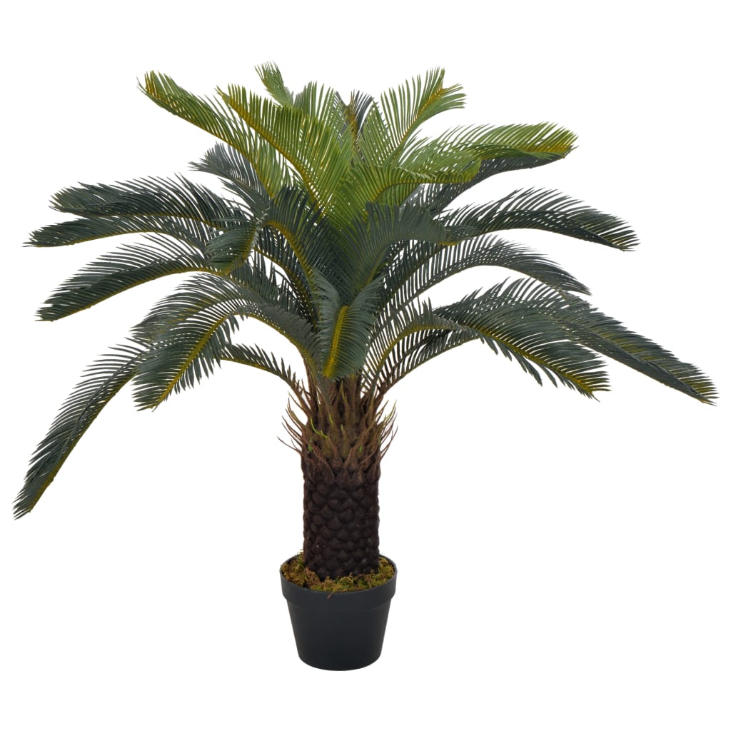 foto del prodotto palma di cycas artificiale con vaso verde 90 cm cod mxl 55410