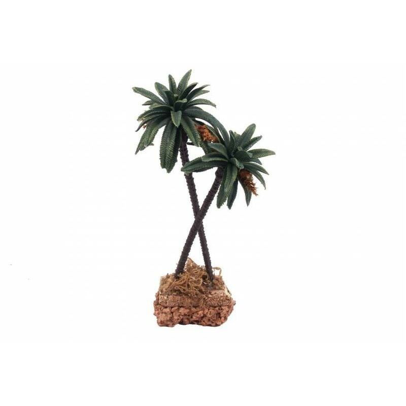 foto del prodotto palma doppia h 22 cm con base alberi per presepe 781
