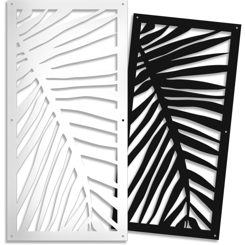 foto del prodotto palma pannello in pvc traforato spessore 10mm colore nero misura 50x150 cm