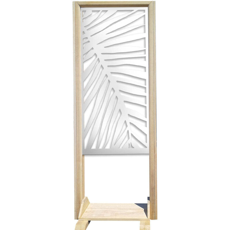 foto del prodotto palma separ paravento modulabile 70x190cm in legno e pvc colore bianco