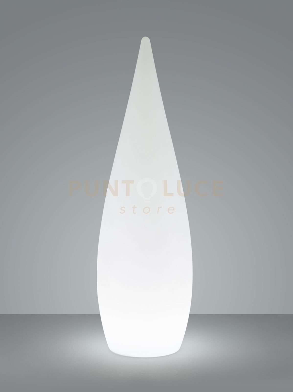 foto del prodotto palmas lampada da appoggio da esterno goccia rgb e bianco ricaricabile con telecomando multifunzione d. 37cm x h. 120cm ip54 led 4,5w 120lm, 3000