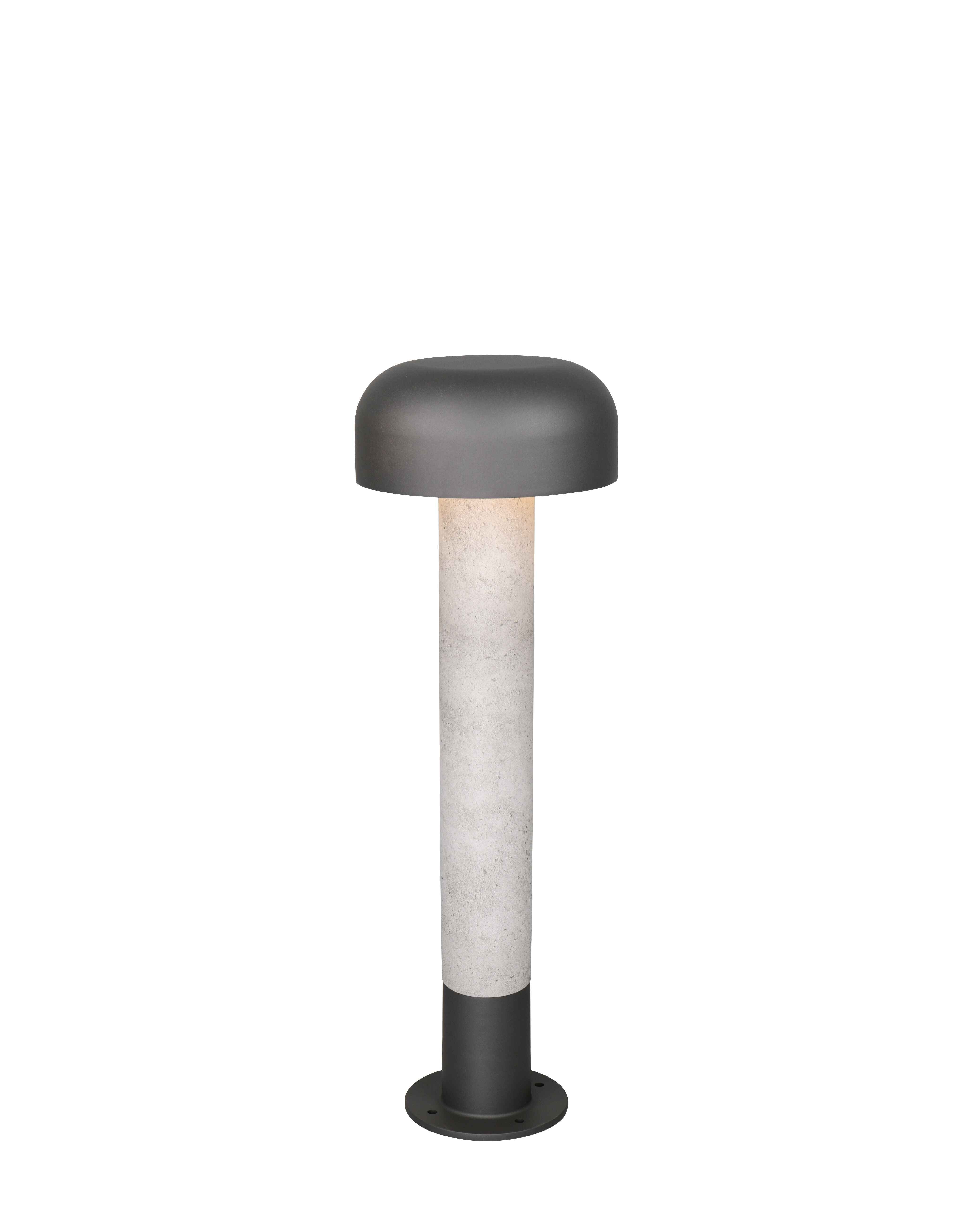 foto del prodotto palo da esterno, alluminio, antracite e cemento, h 54 cm, fraser