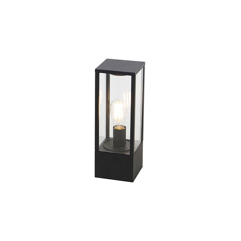 foto del prodotto palo da giardino charlois design alluminio,vetro nero trasparente allungato max. 1 x watt qazqa