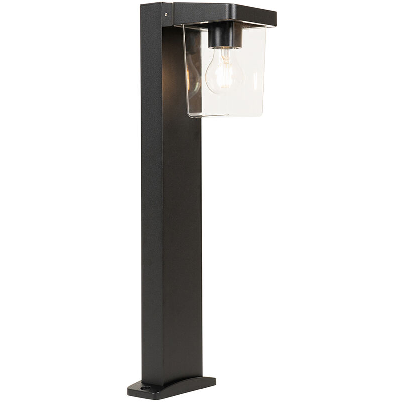foto del prodotto palo da giardino chimay moderno alluminio,plastico nero oblungo max. 1 x watt qazqa