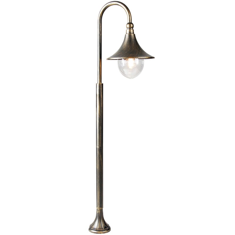 foto del prodotto palo da giardino daphne classico alluminio,plastico oro ottone oblungo e27 max. 1 x 4.9 watt qazqa