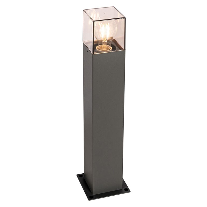 foto del prodotto palo da giardino denmark moderno alluminio,plastico grigio scuro allungato max. 1 x watt qazqa