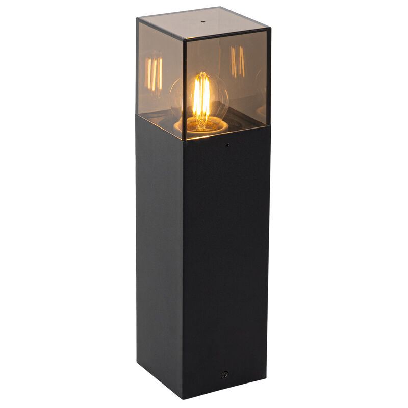 foto del prodotto palo da giardino denmark moderno alluminio,plastico nero allungato max. 1 x watt qazqa