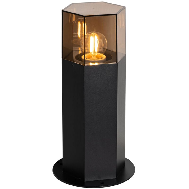 foto del prodotto palo da giardino denmark moderno plastico,alluminio nero oblungo max. 1 x watt qazqa
