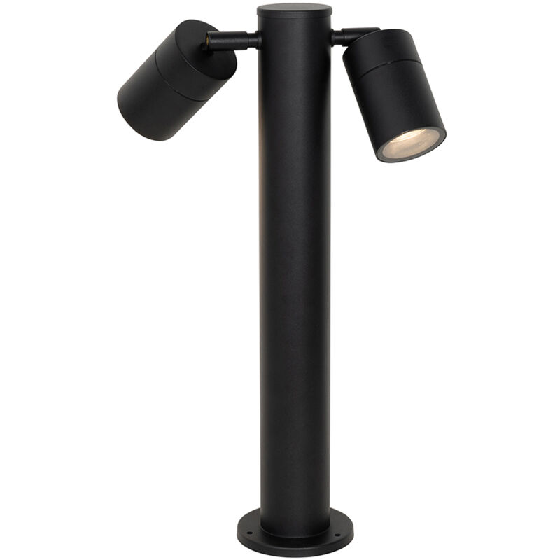 foto del prodotto palo da giardino duo design vetro nero oblungo max. 2 x watt qazqa