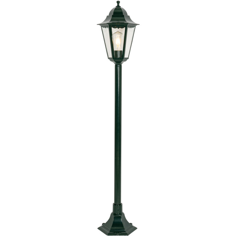 foto del prodotto palo da giardino new orleans classico alluminio,vetro verde oblungo max. 1 x watt qazqa