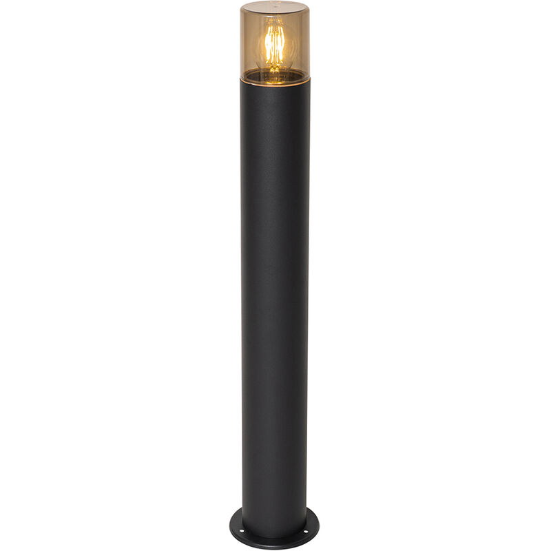 foto del prodotto palo da giardino odense moderno alluminio,plastico grigio nero oblungo max. 1 x watt qazqa