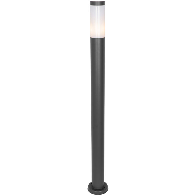 foto del prodotto palo da giardino rox moderno acciaio,plastico grigio scuro oblungo max. 1 x watt qazqa