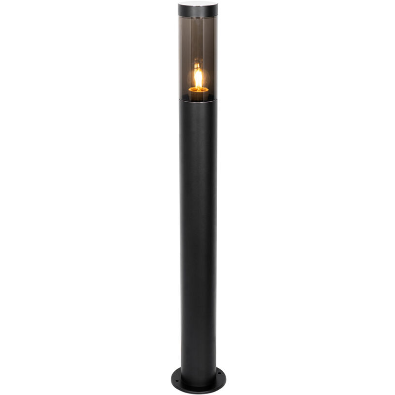 foto del prodotto palo da giardino rox moderno acciaio,plastico nero oblungo max. 1 x watt qazqa