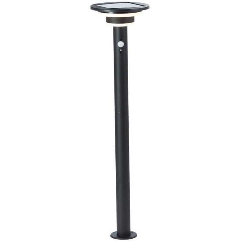 foto del prodotto palo esterno brilliant garvina led e solare rilevatore di movimento acciaio inox e plastica 4 w nero