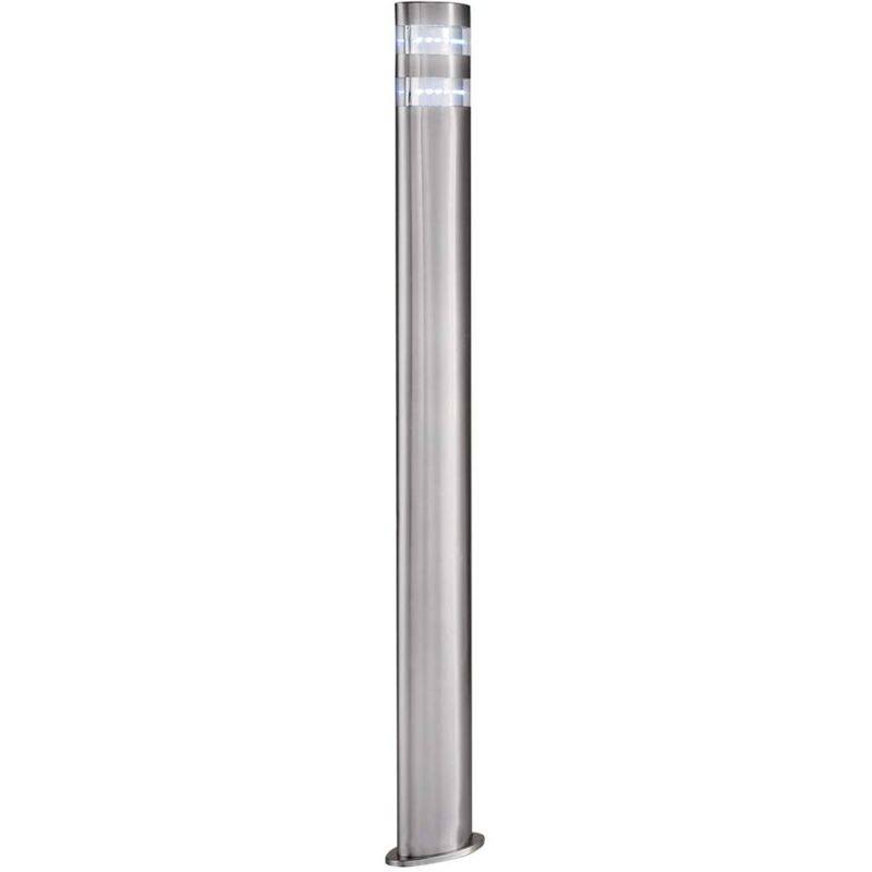 foto del prodotto palo esterno led india 1,5w, ovale argento satinato 90 cm 24 led 6500k 80 lumen ip44