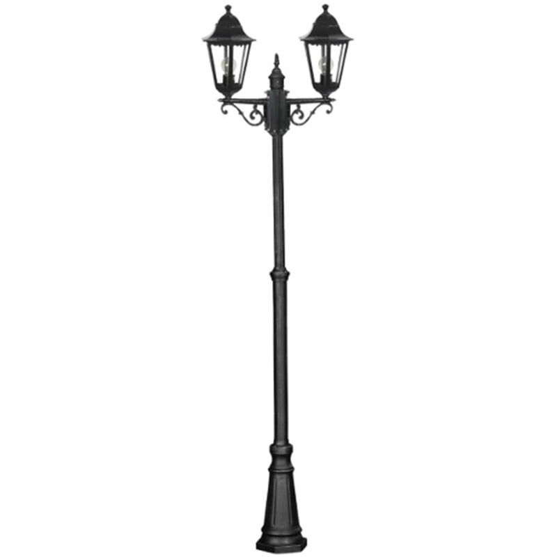 foto del prodotto palo esterno sawyer alluminio nero 2 luci e27 ip44