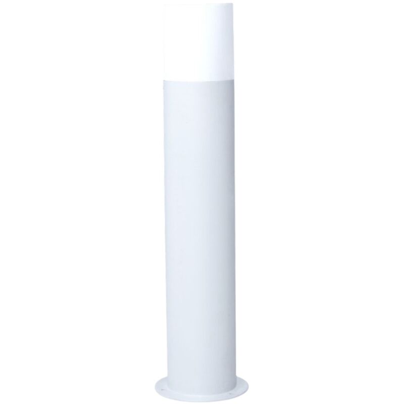 foto del prodotto palo lampioncino da terra attacco e27 da esterno ip54 lampada da giardino design moderno in alluminio bianco
