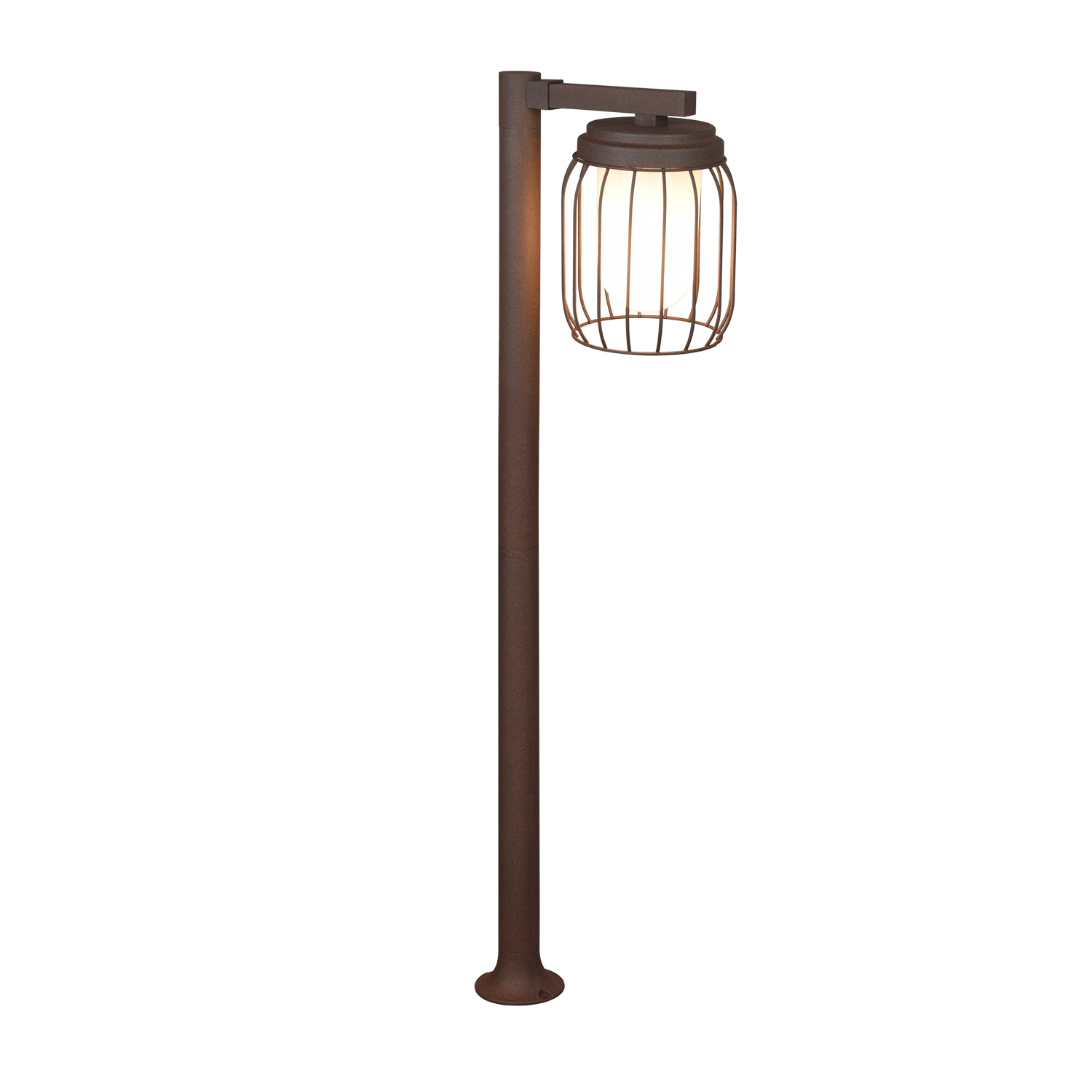 foto del prodotto palo luminoso da esterno 100 cm ruggine tuela trio