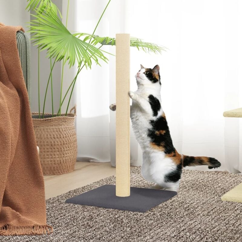 foto del prodotto palo tiragraffi per gatti grigio scuro 35x35x70 cm vidaxl