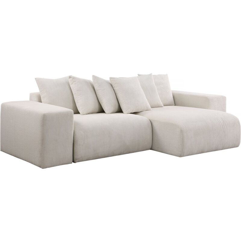 foto del prodotto palozi sofa divano angolare in velluto a coste rivoli 312 x 176 x 49 cm beige