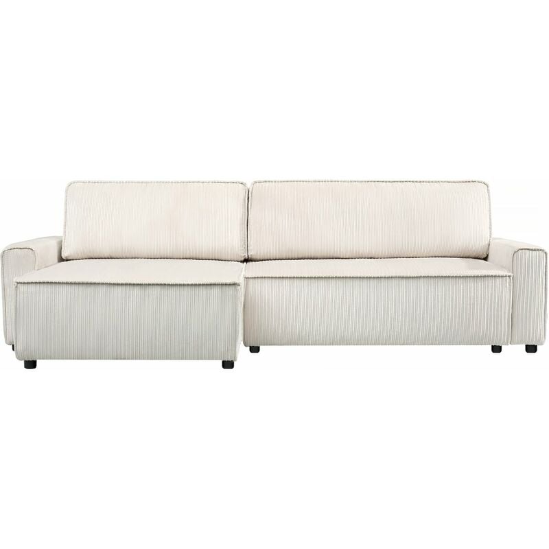 foto del prodotto palozi sofa divano angolare trasformabile e reversibile in velluto a coste montaigne 3 posti beige