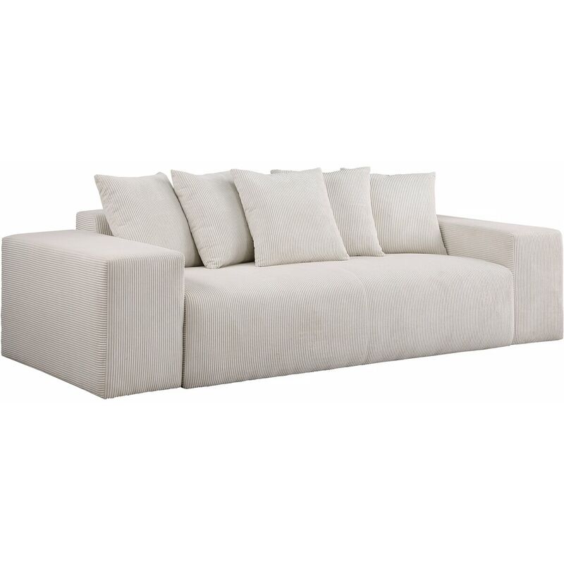 foto del prodotto palozi sofa divano fisso a 3 posti rivoli in velluto a coste beige
