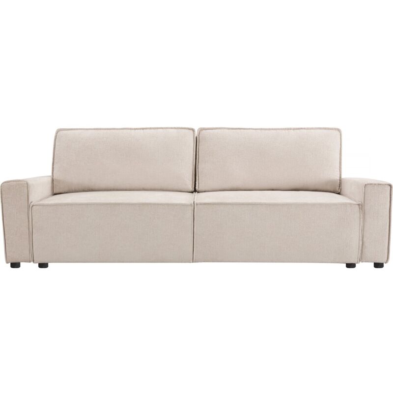 foto del prodotto palozi sofa divano trasformabile dritto in tessuto ciniglia montaigne 3 posti beige