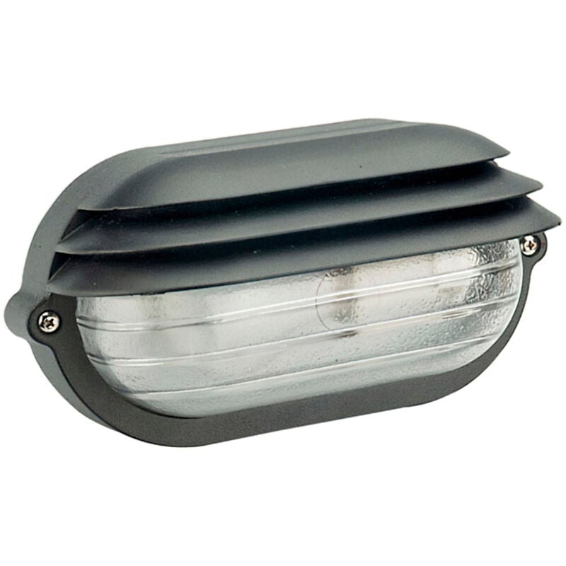 foto del prodotto palpebra ip54 plafoniera ovale nera papillon