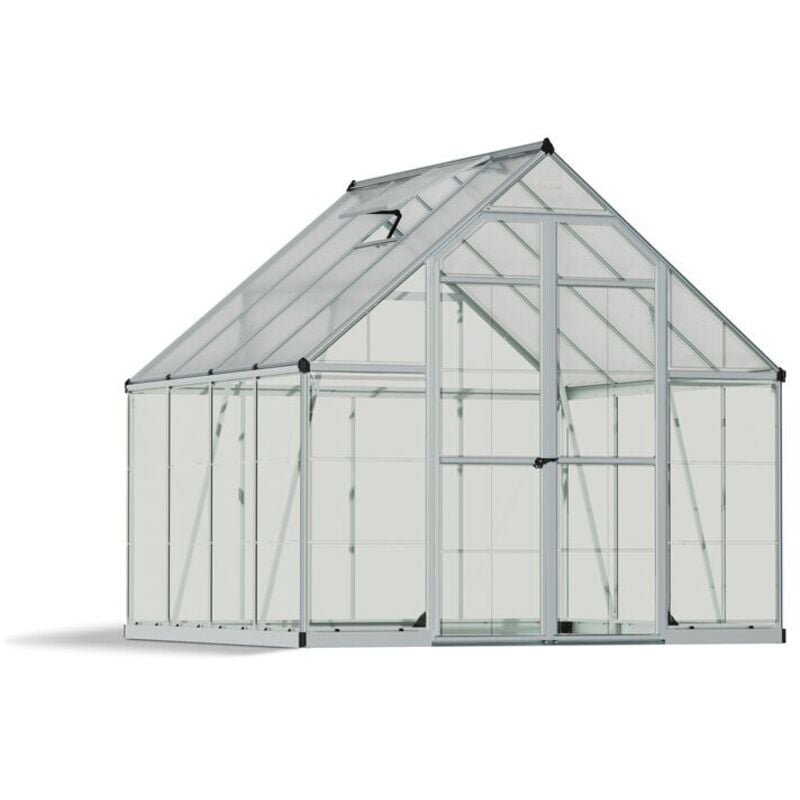 foto del prodotto palram-canopia - canopia balance ibrida serra da giardino in policarbonato 247x244x229 cm argento