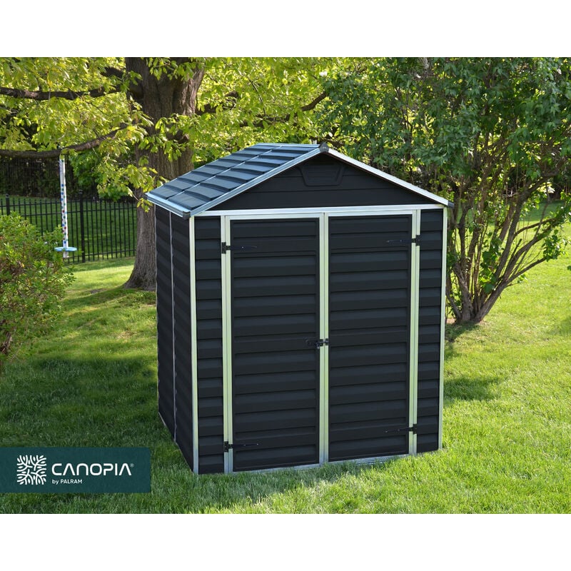 foto del prodotto palram canopia canopia skylight casetta da giardino in policarbonato 154x185x217 cm grigio scuro