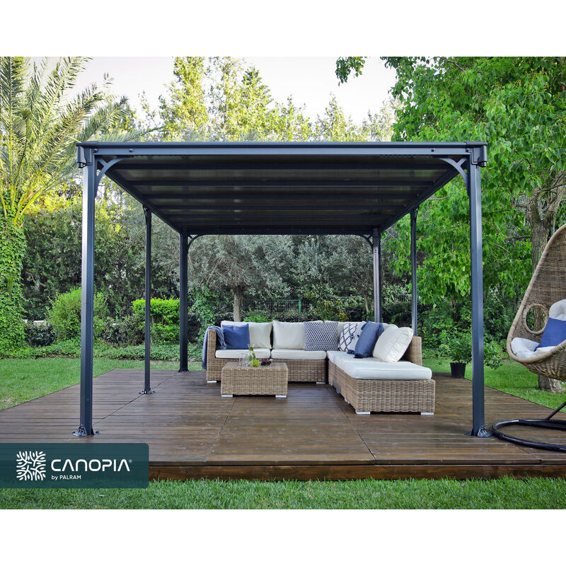 foto del prodotto palram canopia milano gazebo in alluminio 3x4.3 m