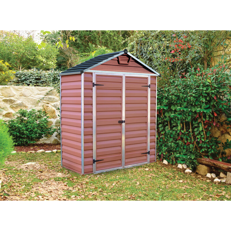 foto del prodotto palram canopia skylight casetta da giardino in policarbonato 90x185x217 cm ambra