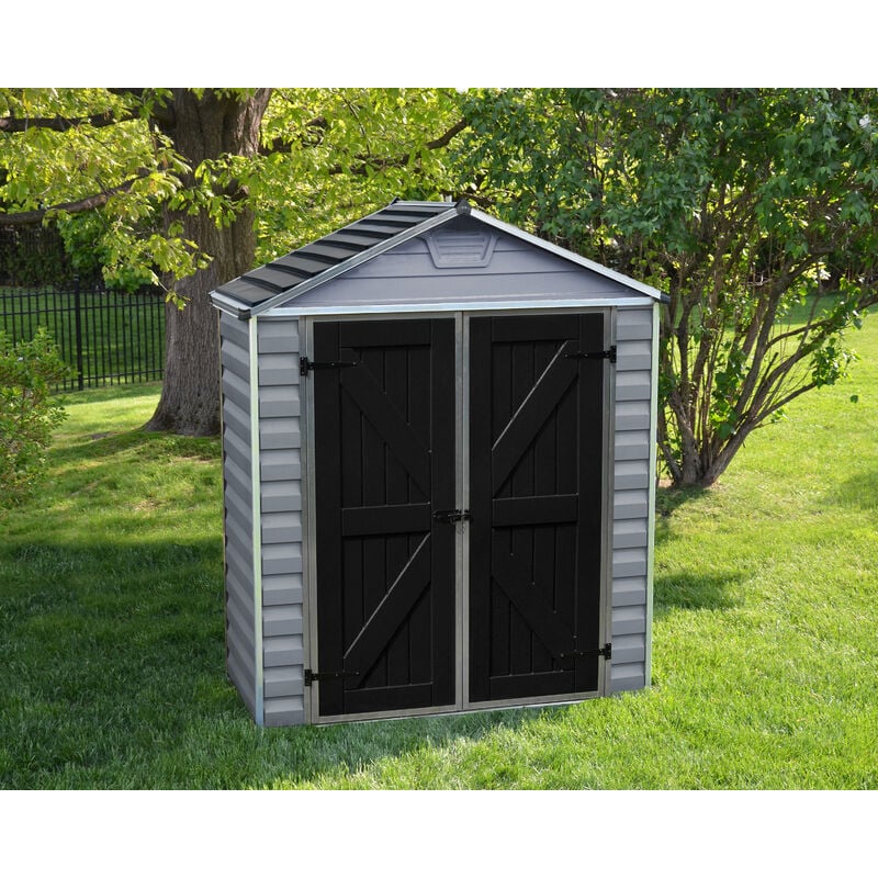 foto del prodotto palram canopia skylight casetta da giardino in policarbonato 90x185x217 cm grigio deco